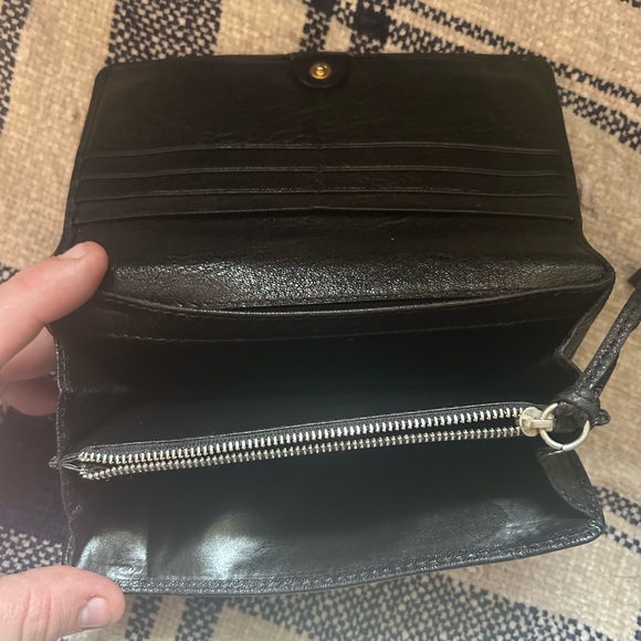 Rare Vintage Authentic Chloe Black Saskia Leather Long Wallet - Excellent Cond - Picture 5 of 14